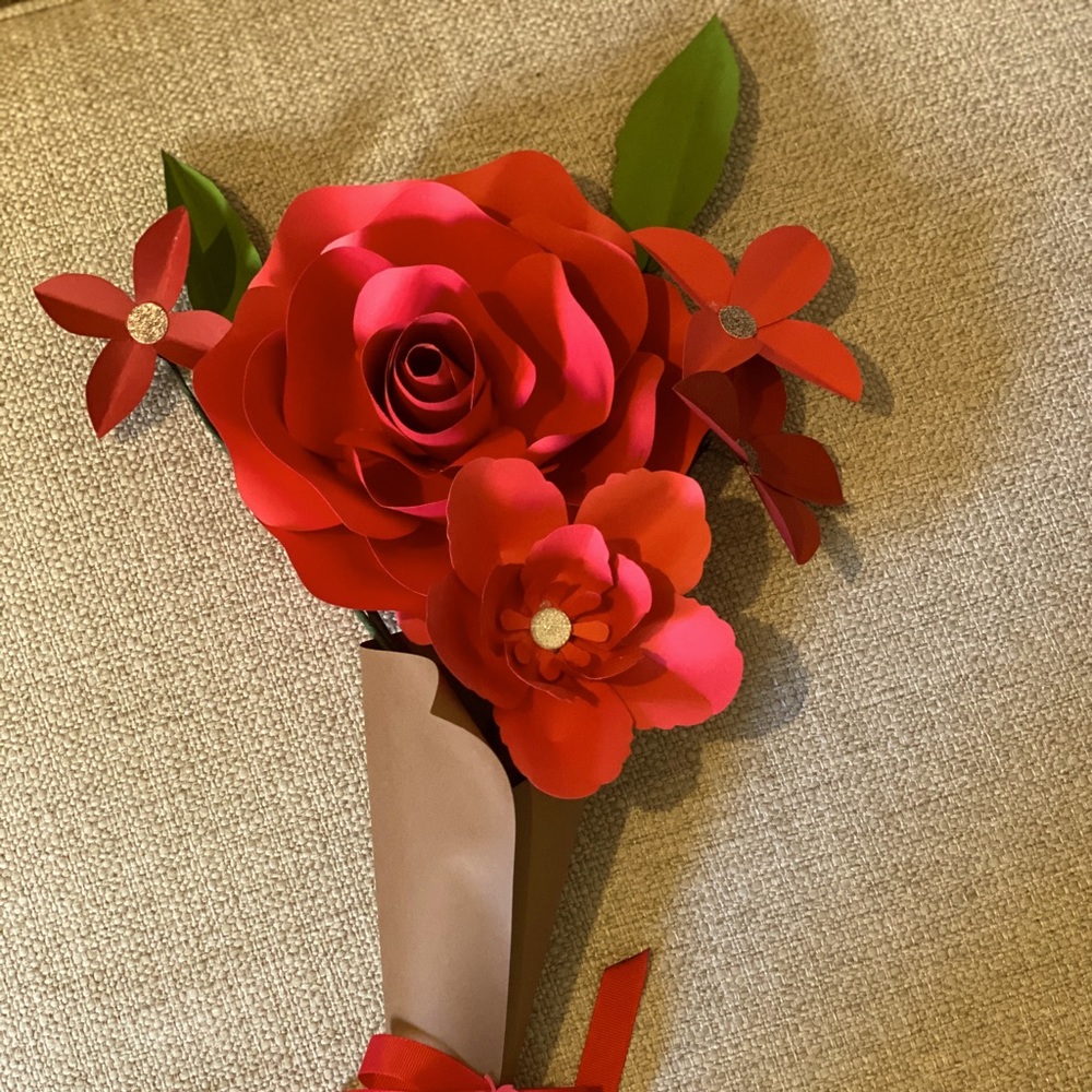 Handmade paper flowers bouquet